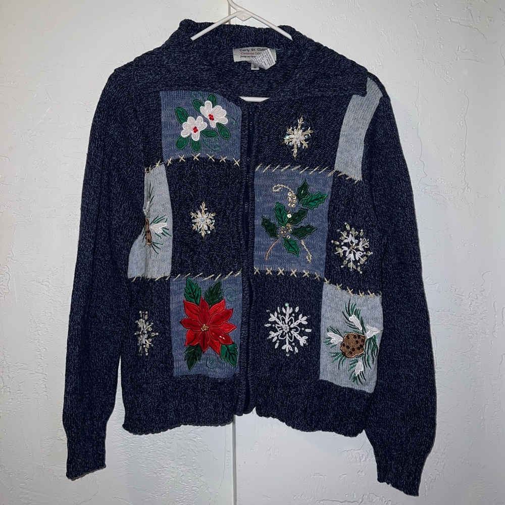 Vintage Winter Patchwork Zip-Up - image 1